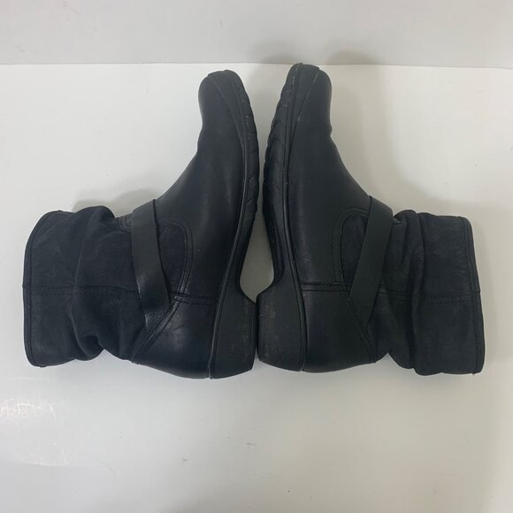 Bogs Cassie Low Black Waterproof Distressed Leather Slouchy Boots Sz 8 Gorpcore - Picture 9 of 10